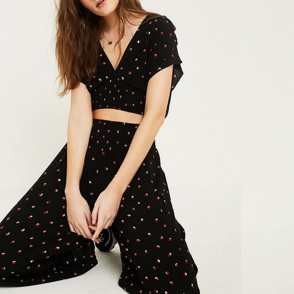 Free People | Black Print Two-Piece Set - E89